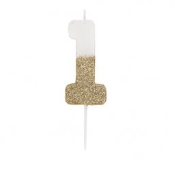 Branco & Dourado Glitter