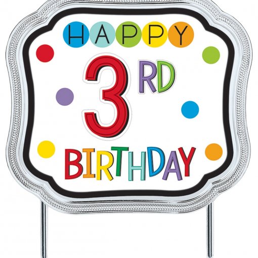 Topo de Bolo Colorido Personalizável