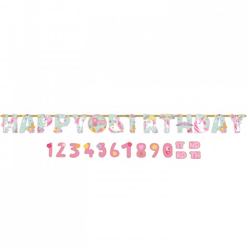 Grinalda Idade Personalizável 3,2m Unicórnio Magical