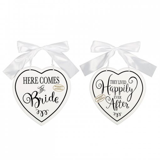 Quadro MDF 24x25cm Here Comes the Bride