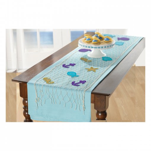 Corredor de Mesa 96,5 x 1,72m + Rede + Decorações Sereia 