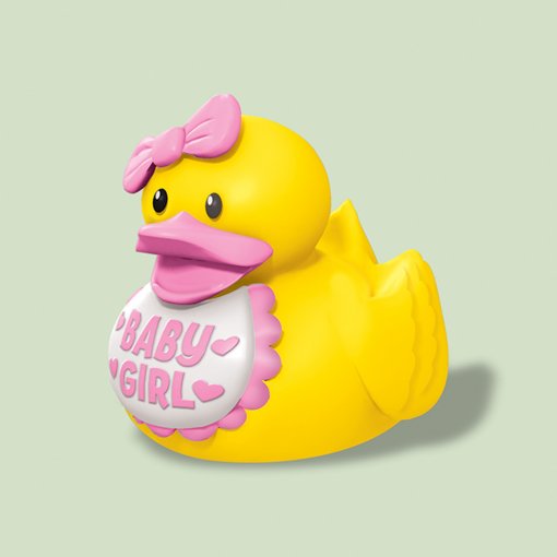 Pato de Borracha 4,5cm Rosa