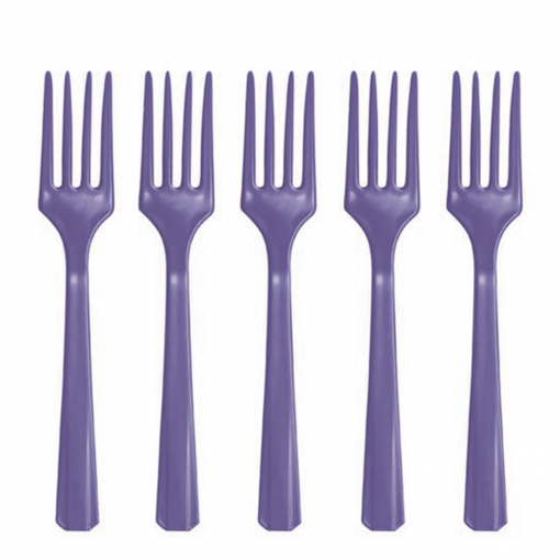 10 Garfos de Plástico Roxo