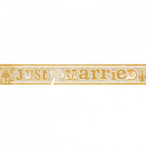 Faixa Foil Holográfico 2,7 Just Married