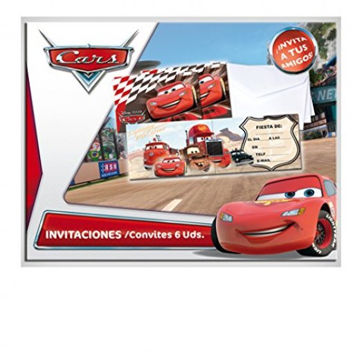 6 Convites Cars McQueen (Carros)