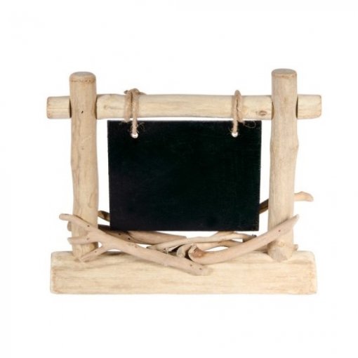 Decoração Madeira com Ardósia 25x21cm