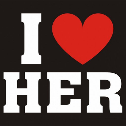 Autocolantes 'I love her' 
