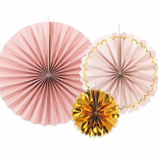 3 Rosetas Decorativas Papel Mix