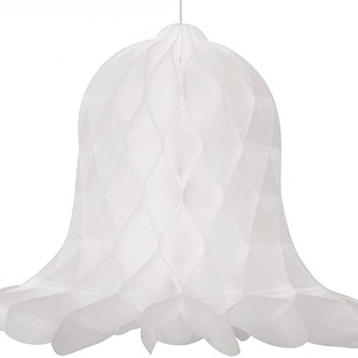 3 Sinos de papel Decorativo 9'' Branco