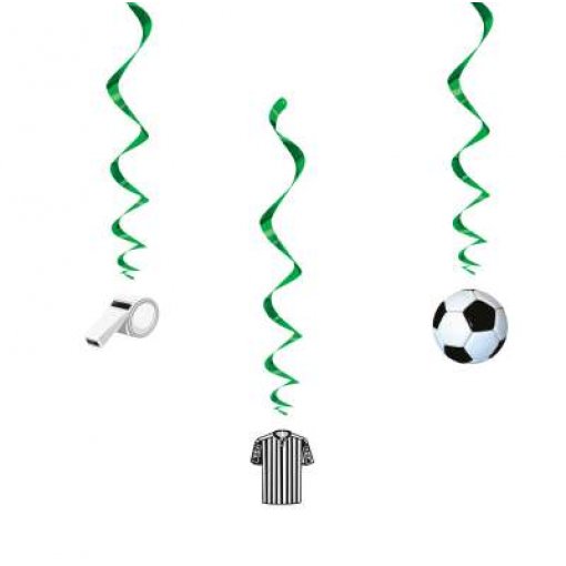 3 Pendentes Decorativos 26'' 3D Futebol