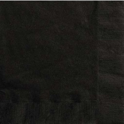 20 Guardanapos 25cm Preto