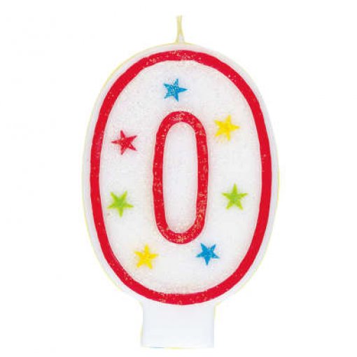Vela Aniversário Colorida Estrelas nº 0