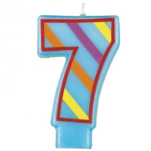 Vela Aniversário Decorada Colorida nº 7