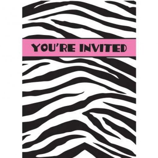 8 Convites Zebra