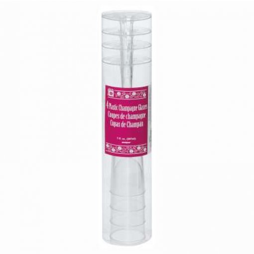 4 Flutes Champanhe 207ml Transparente