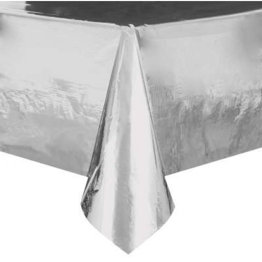 Toalha de mesa Prateado Foil 1,37 x 2,74m