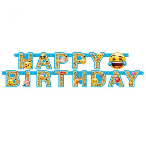 Grinalda Papel 'Happy Birthday' Emoji