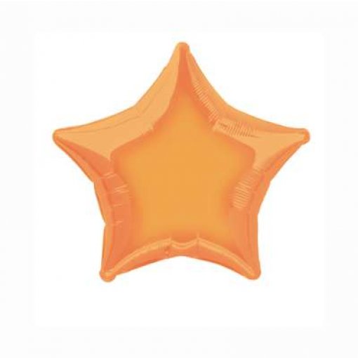 12 Balões Foil Estrela 20'' Bulk Laranja