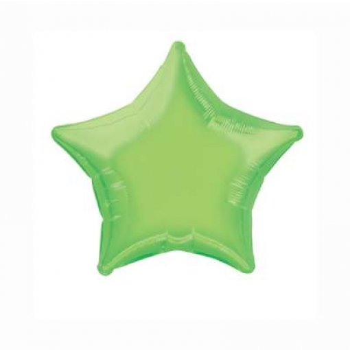 12 Balões Foil Estrela 20'' Bulk Verde Lima
