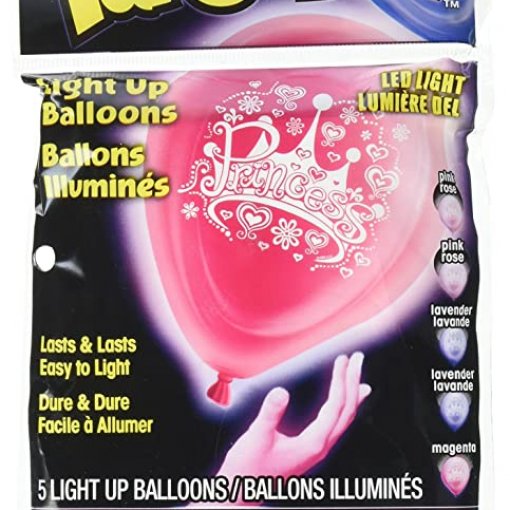 5 Balões latex 10'' Vermelho com LED