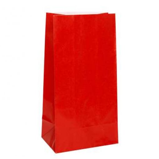 12 Sacos de Oferta de Papel Vermelho