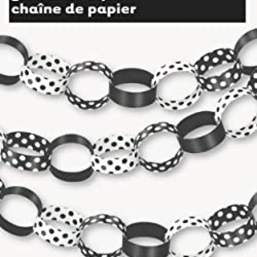 Corrente de Papel Decorativa Bolas Preto