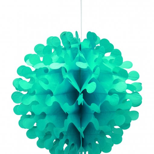 Bola de papel Decorativa 12'' Azul Caribe