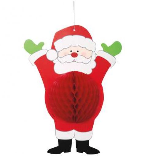 Decoração de Papel Pendente 14'' Pai Natal