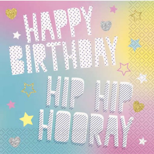 16 Guardanapos 33cm Unicórnio