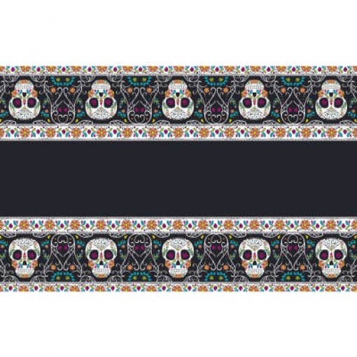 Toalha de mesa Dia dos Mortos Caveira 1,37x2,74m - Halloween