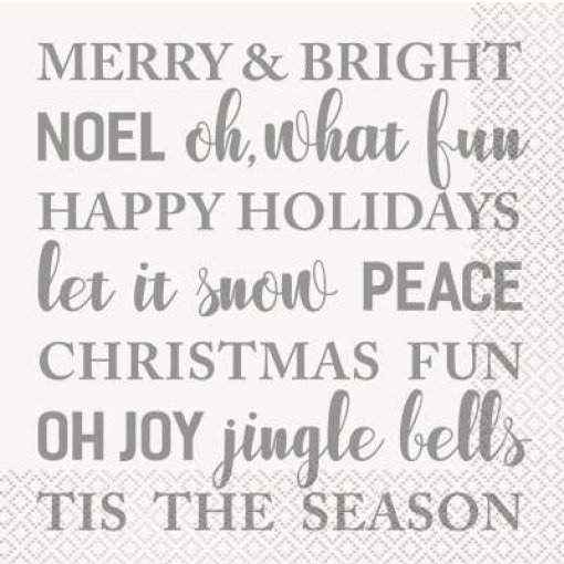 16 Guardanapos 33cm Holiday Snowflakes Prateado & Dourado