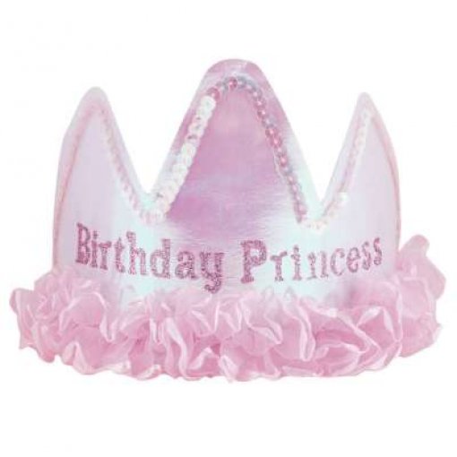 Coroa 'Birthday Princess' Tule Rosa 