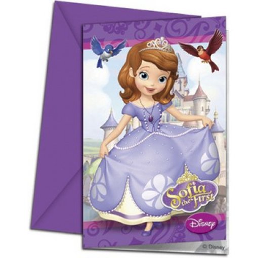 6 Convites Sofia The First