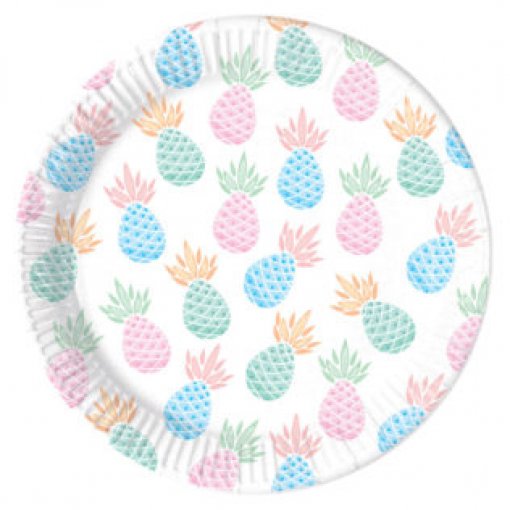 8 Pratos 23cm Pineapples