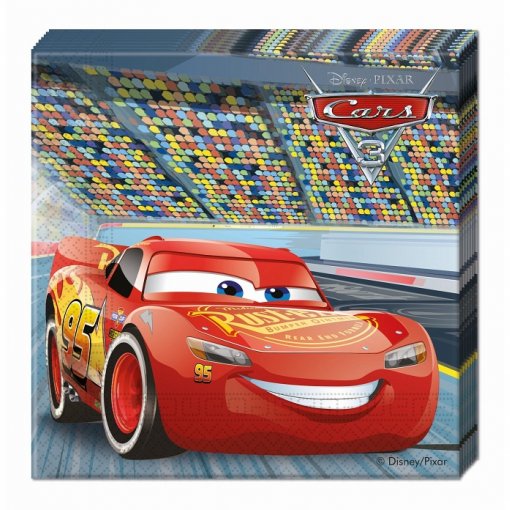 20 Guardanapos 33cm Cars 3 McQueen (Carros)