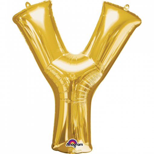 Balão Foil 86cm Dourado Letra Y