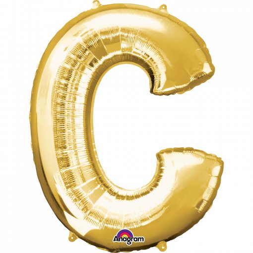 Balão Foil 40cm Dourado Letra C