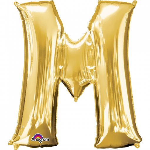 Balão Foil 40cm Dourado Letra M