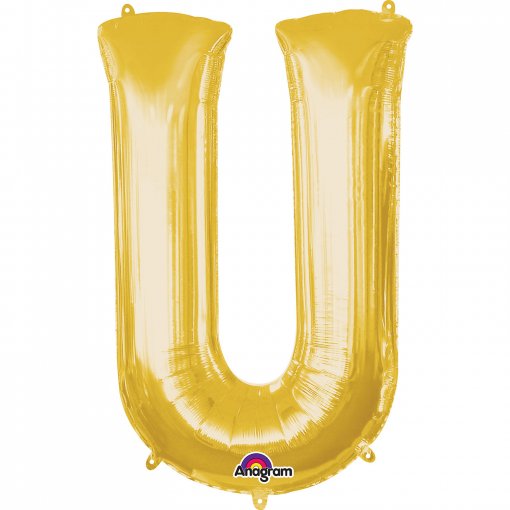 Balão Foil 40cm Dourado Letra U