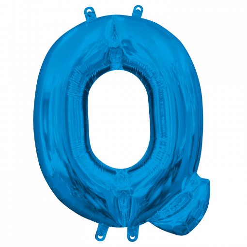 Balão Foil 40cm Azul Letra Q