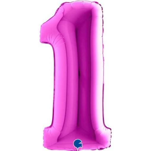 Balão Foil 102cm Roxo Número 1