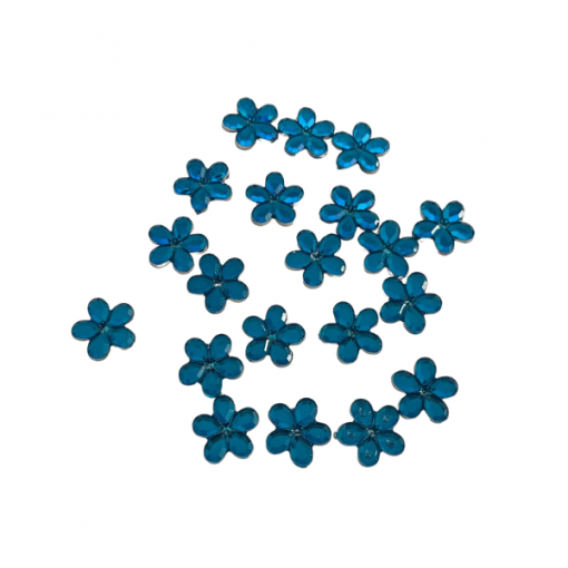 22 Decorações de mesa Flores (2cm) Azul