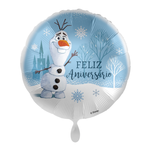 Balão Foil 43cm Olaf Frozen - Feliz Aniversário