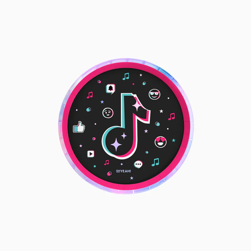 8 Pratos 17cm Music Party
