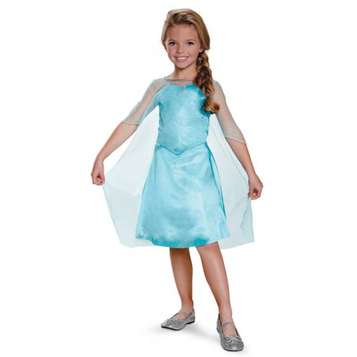 Fato Elsa (Frozen) Basic Idade 7-8 Anos