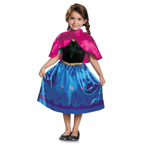 Fato Anna Traveling (Frozen) Classic Idade 7-8 Anos