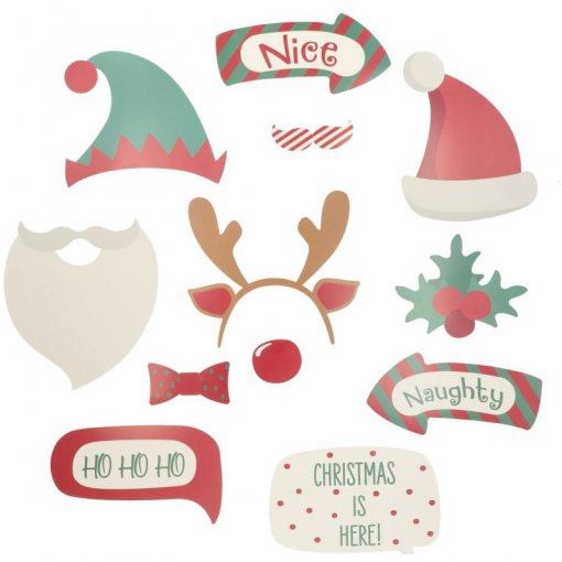 10 Adereços Fotografia (Photo booth) Natal