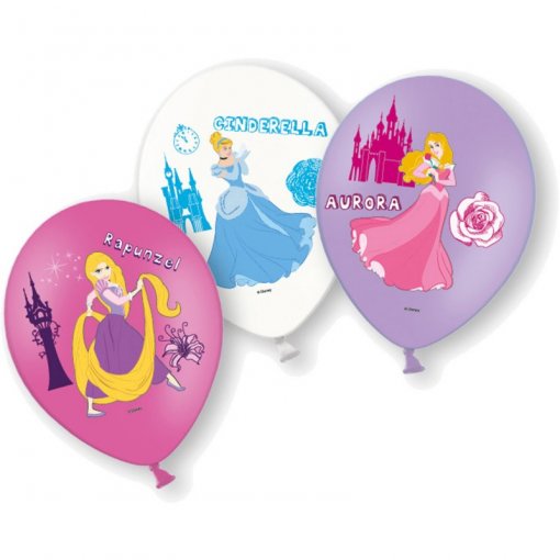 6 Balões Latex 11'' Princesas Disney