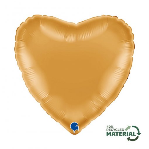 Balão Foil 18'' Coração Gold - Dourado 