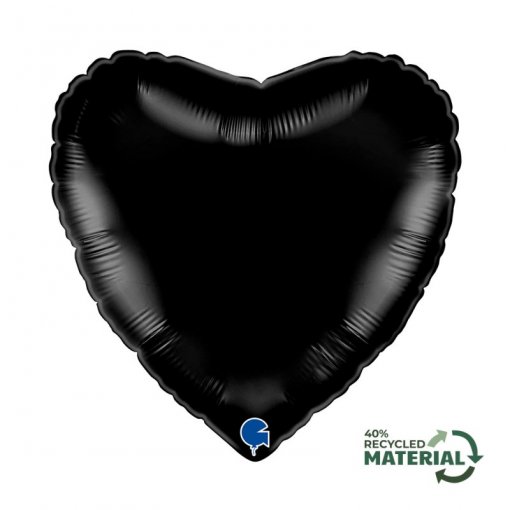 Balão Foil 18'' Coração Black - Preto